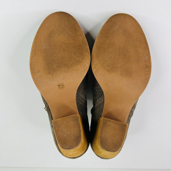 Jeffrey Campbell Croc Embossed Gray Suede Side Slit Ankle Boot‎ Size 7.5 - Picture 9 of 9